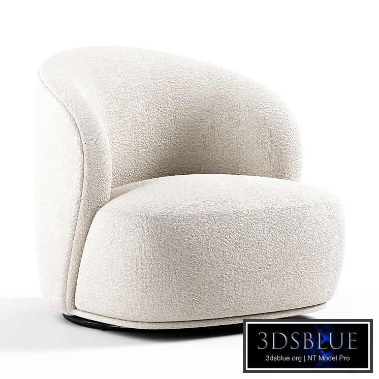 Blancdivoire – Lisette swivel armchair 3DS Max - thumbnail 3