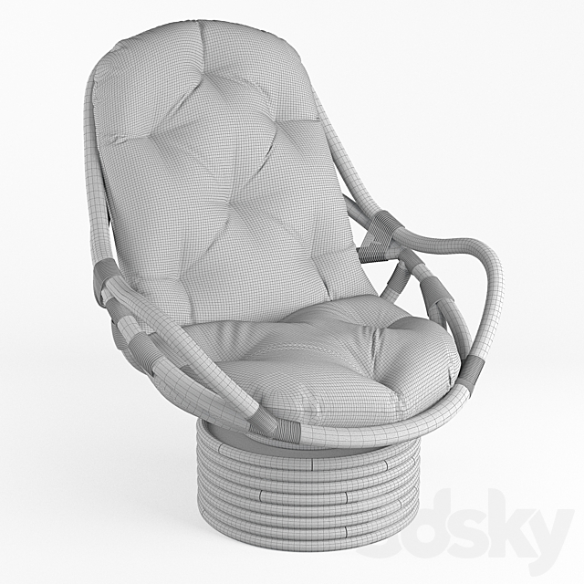 Blazing Needles Chair Cushion 3DS Max Model - thumbnail 2