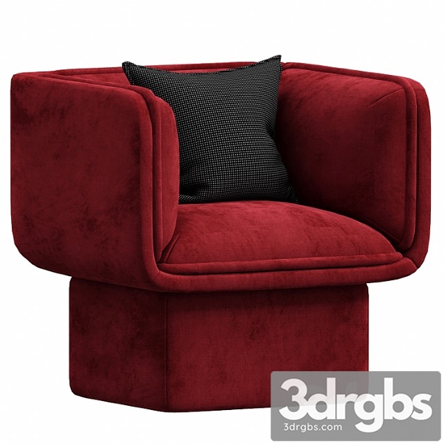 Block Armchair By Missana 3 3dsmax Download - thumbnail 1