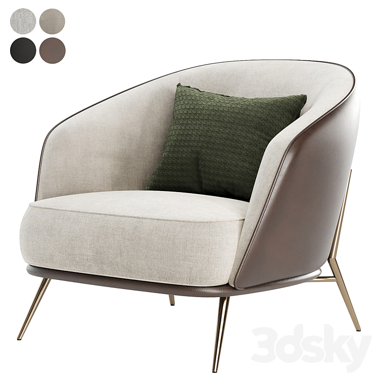 Bluemine Armchair 3DS Max Model - thumbnail 1