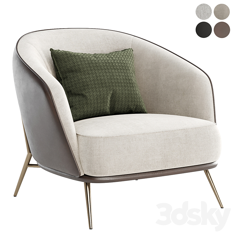 Bluemine Armchair 3DS Max Model - thumbnail 2