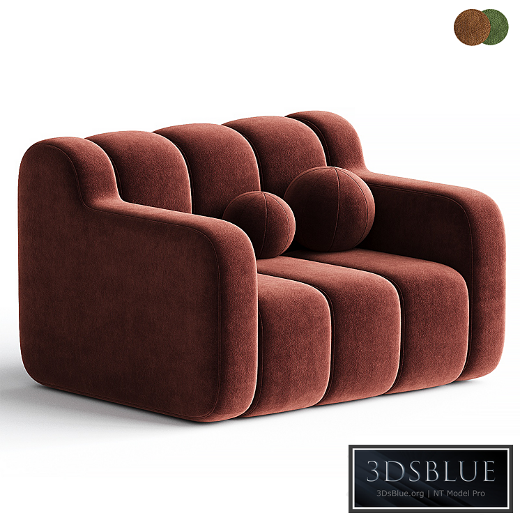 BOB HOME | Armchair By Bla Station 3DS Max - thumbnail 3