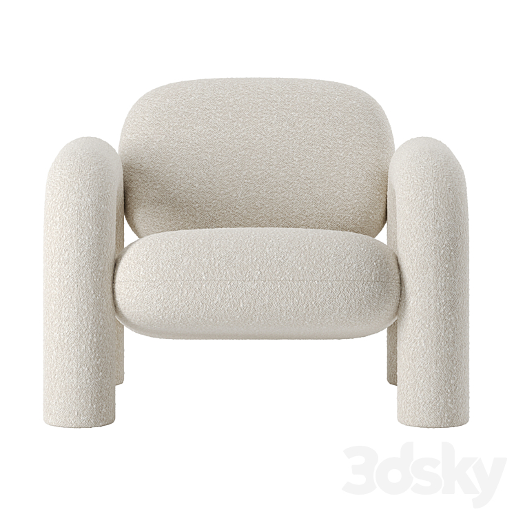 Bobo armchair by Kingsman Furnitures 3DS Max Model - thumbnail 2