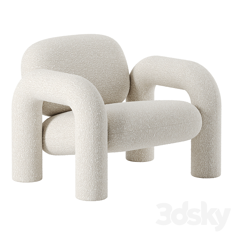 Bobo armchair by Kingsman Furnitures 3DS Max Model - thumbnail 3