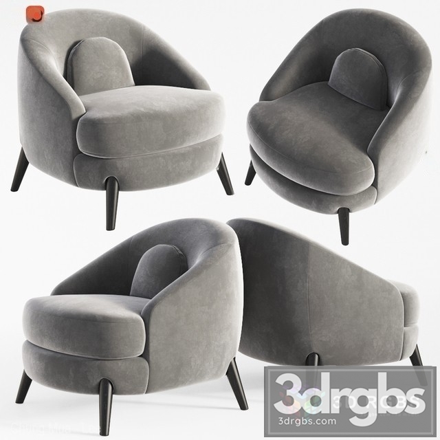 Bocca Lounge Chair Josephdiran 3dsmax Download - thumbnail 1