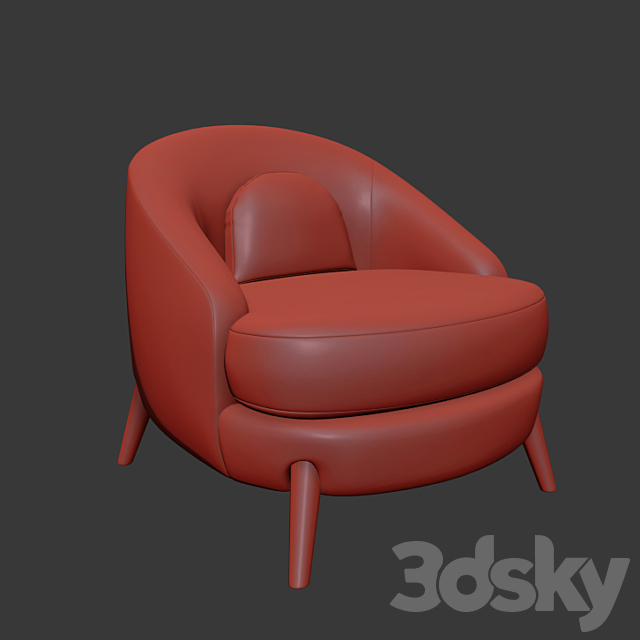 Bocca Lounge Chair Josephdirand 3ds Max - thumbnail 2