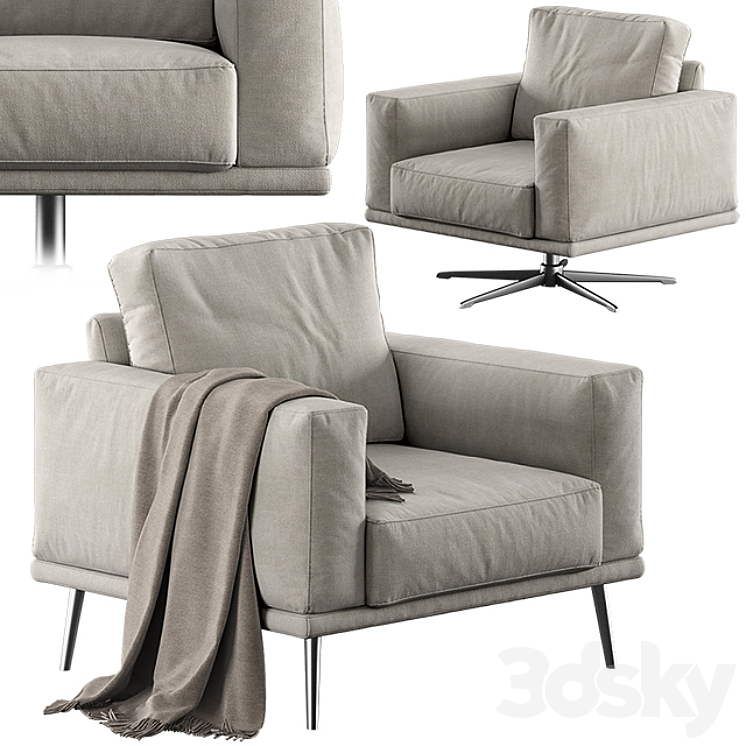 Boconcept Carlton Armchair 3DS Max - thumbnail 1