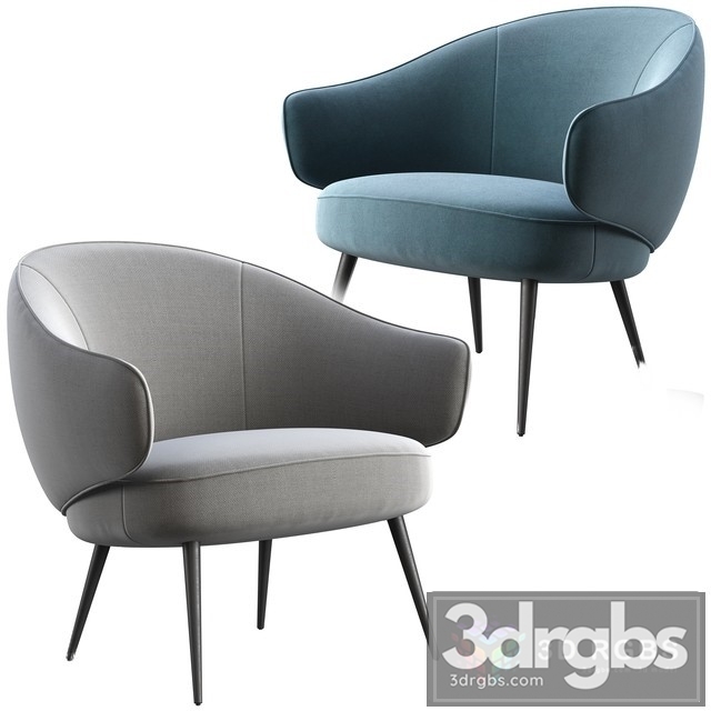 Boconcept Charlotte Armchair 3dsmax Download - thumbnail 1