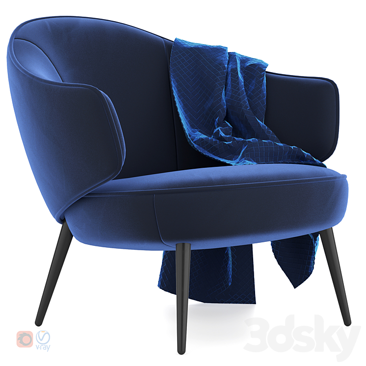 Boconcept – Charlotte chair 3DS Max - thumbnail 1