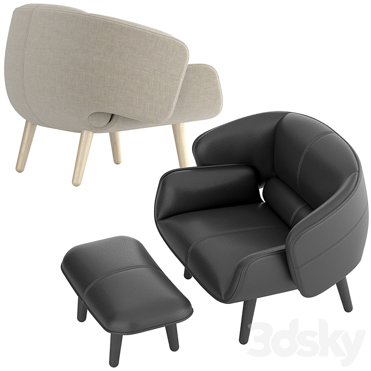 Boconcept-fusion chair 3DS Max - thumbnail 2