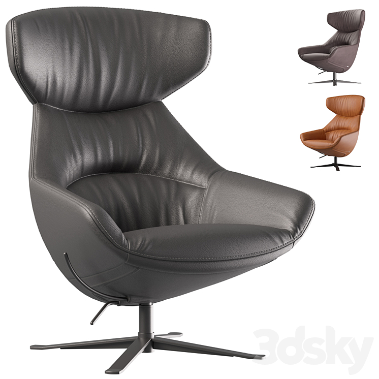 Boconcept – Porto Chair 3DS Max Model - thumbnail 1