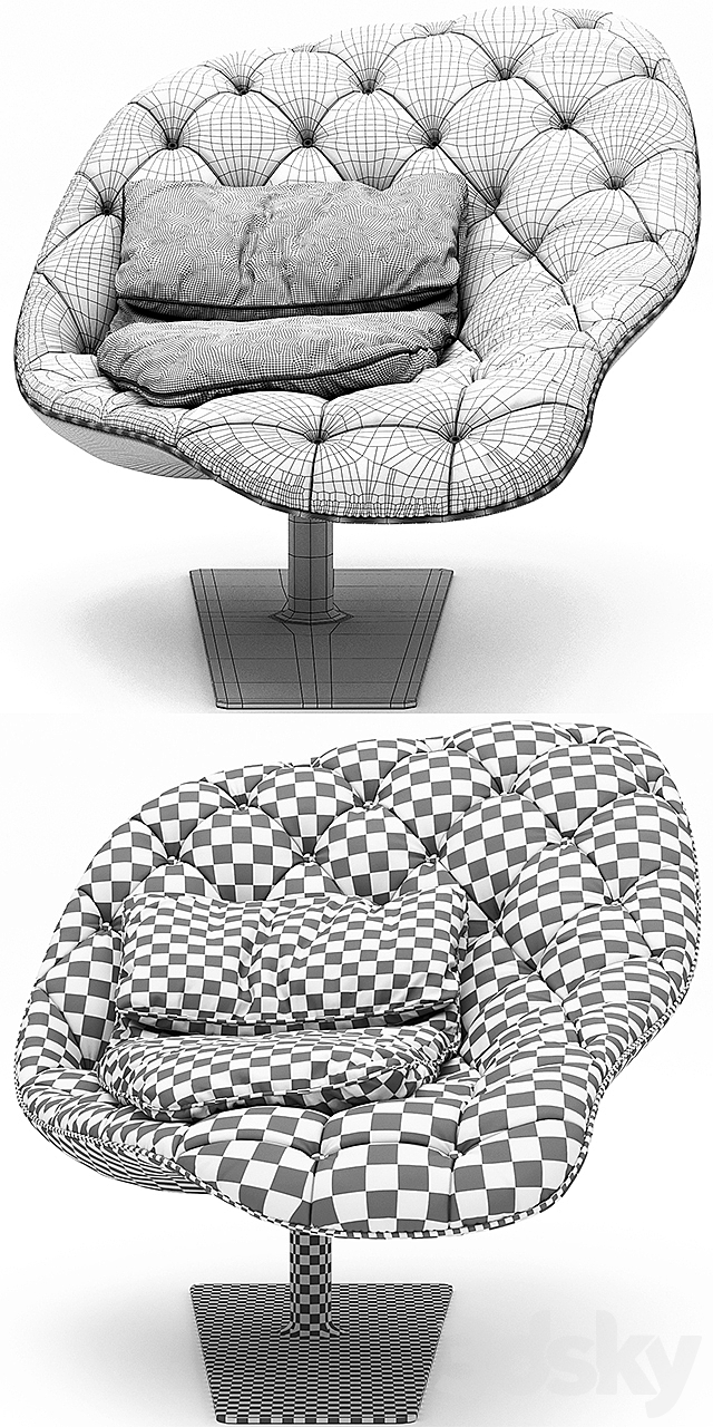 Bohemian chaise longue 3DSMax File - thumbnail 3