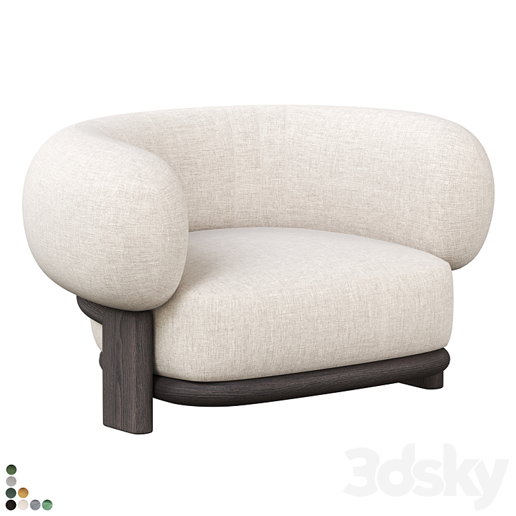 Bol Armchair By HC28 Cosmo 3DS Max Model - thumbnail 1