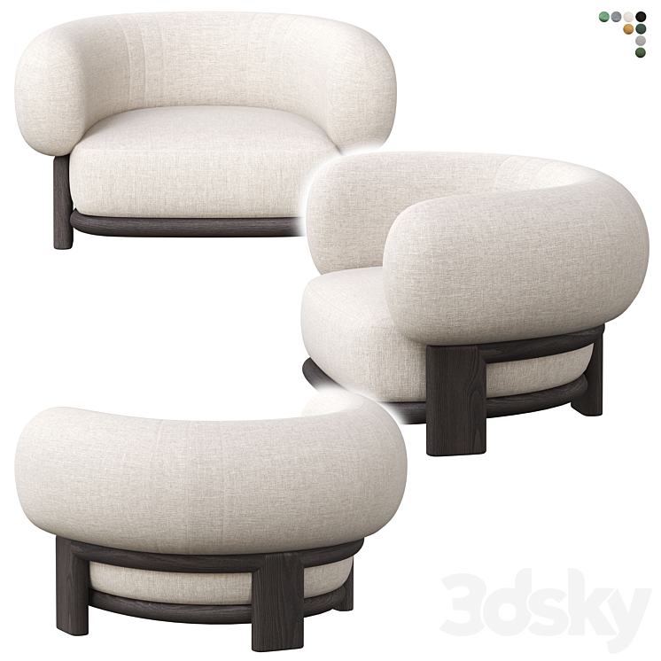 Bol Armchair By HC28 Cosmo 3DS Max Model - thumbnail 2