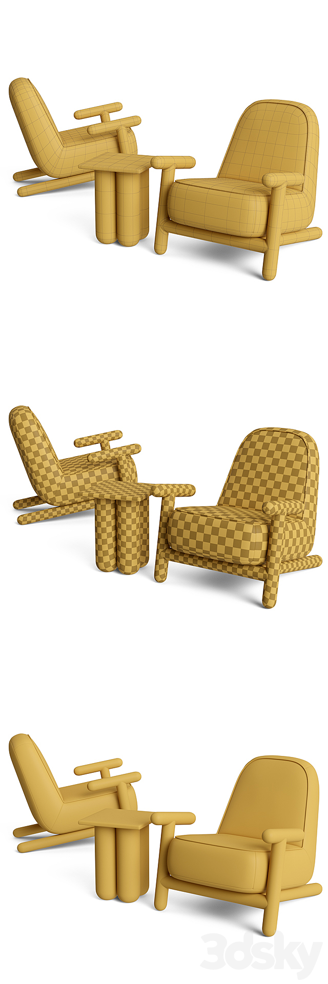 BOLD Armchair 3DS Max Model - thumbnail 3