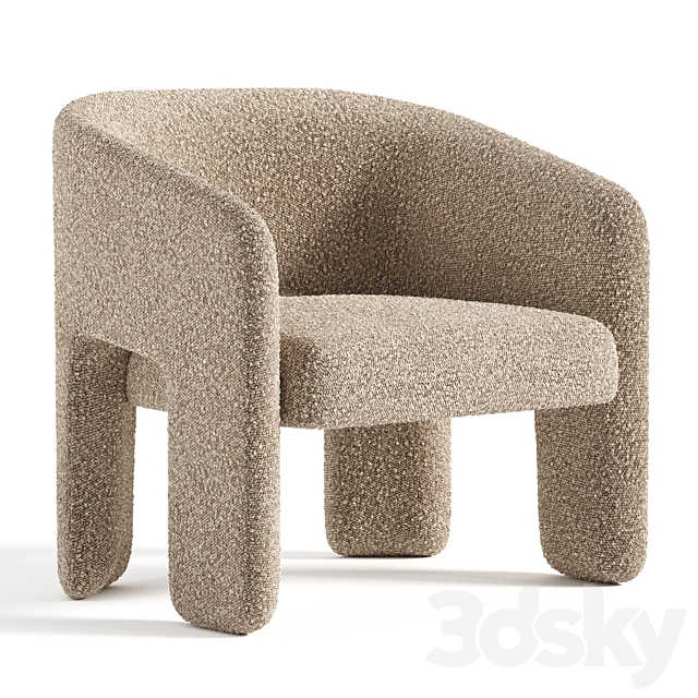 Bold Armchair 3DS Max Model - thumbnail 4