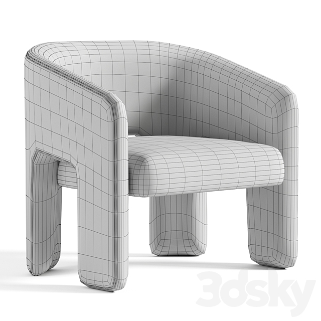 Bold Armchair 3DS Max Model - thumbnail 6