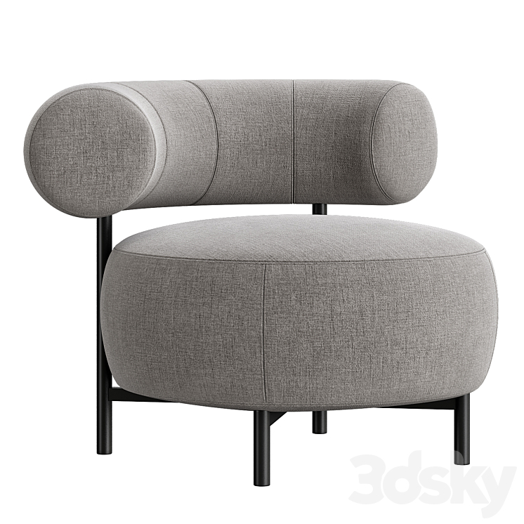 Bon Bon Armchair 3DS Max Model - thumbnail 2