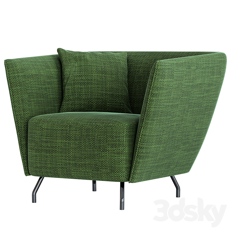 Bonaldo arno armchair 3DS Max - thumbnail 2