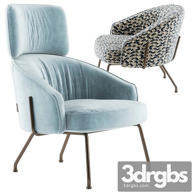 Bonaldo Bahia Armchairs 3dsmax Download - thumbnail 1