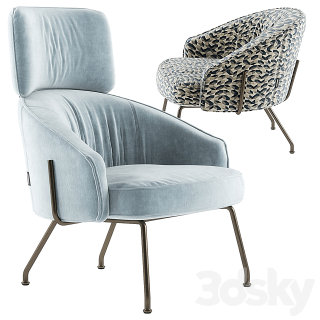 Bonaldo bahia armchairs 3DSMax File - thumbnail 1