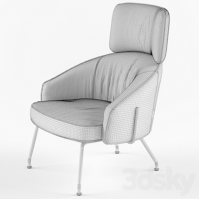 Bonaldo bahia armchairs 3DSMax File - thumbnail 3