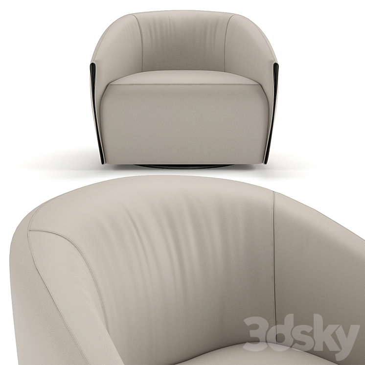 Bonaldo Bodo Armchair 3DS Max Model - thumbnail 2