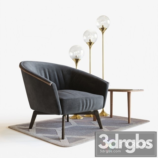 Bonaldo Bruno Armchair 3dsmax Download - thumbnail 1