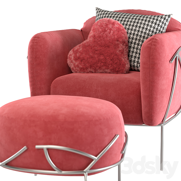 bonaldo corallo armchair 3DS Max - thumbnail 2