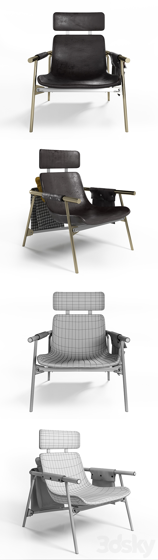 Bonaldo Eddy Armchair 3ds Max - thumbnail 3