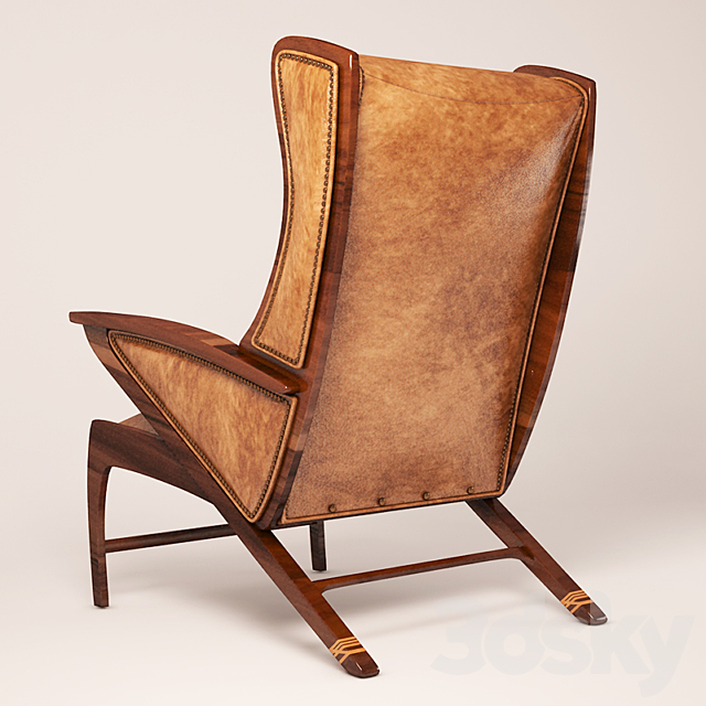 BOOMERANG armchair by HANCOCK AND MOORE 3DS Max Model - thumbnail 2