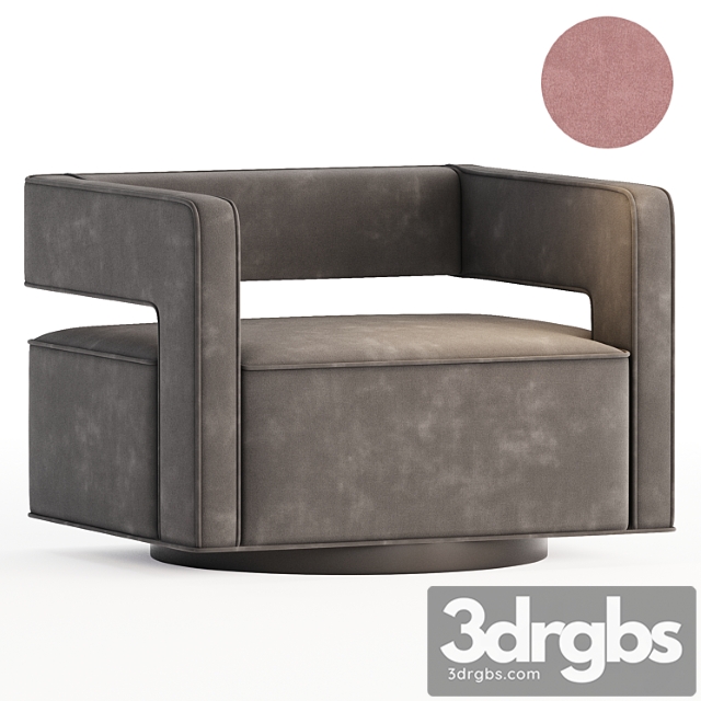 Booth Performance Velvet Swivel Armchair 10 3dsmax Download - thumbnail 1