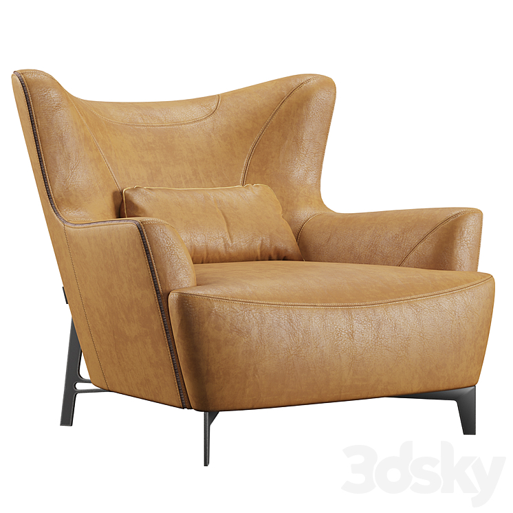 BORZALINO HARMONY datasheet Armchair 3DS Max - thumbnail 1