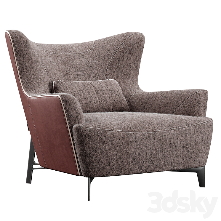 BORZALINO HARMONY datasheet Armchair 3DS Max - thumbnail 2