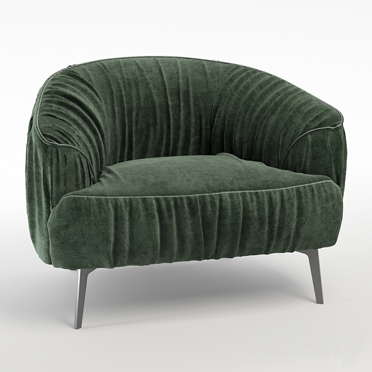 Borzalino sigmund armchair 3DS Max - thumbnail 1