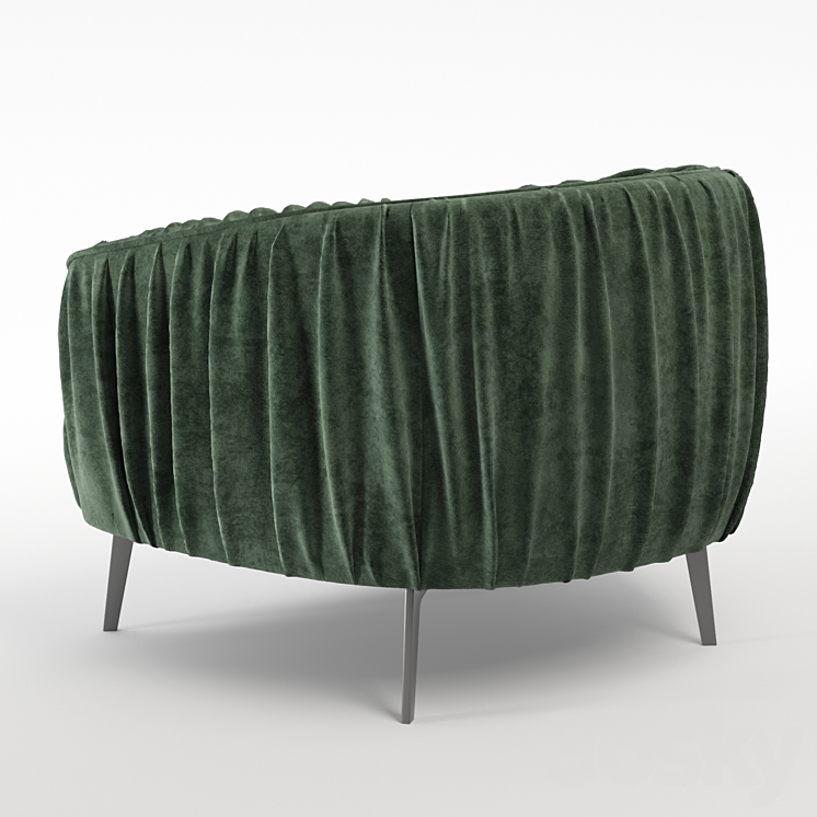 Borzalino sigmund armchair 3DS Max - thumbnail 2