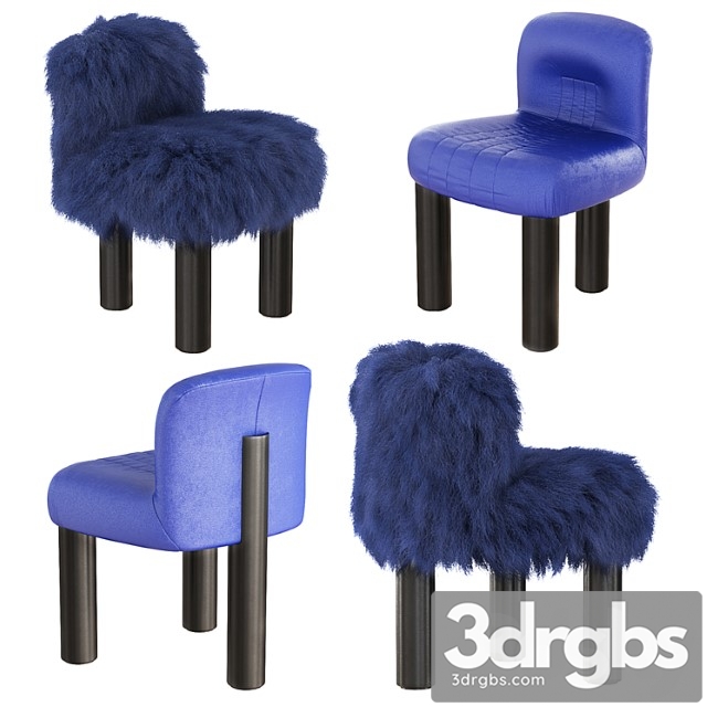 Botolo high armchair 3dsmax Download - thumbnail 1