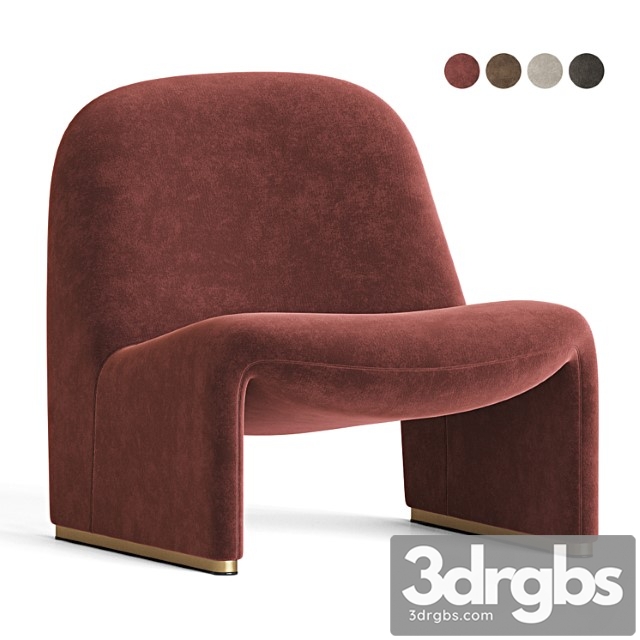 Boucle Alky Lounge Chair Giancarlo Piretti 3dsmax Download - thumbnail 1