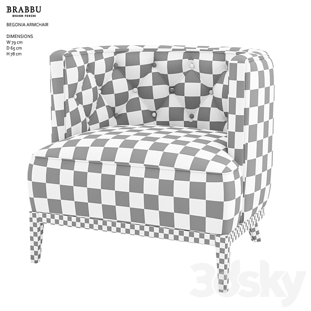 BOURBON ARMCHAIR – BRABBU 3DS Max Model - thumbnail 3