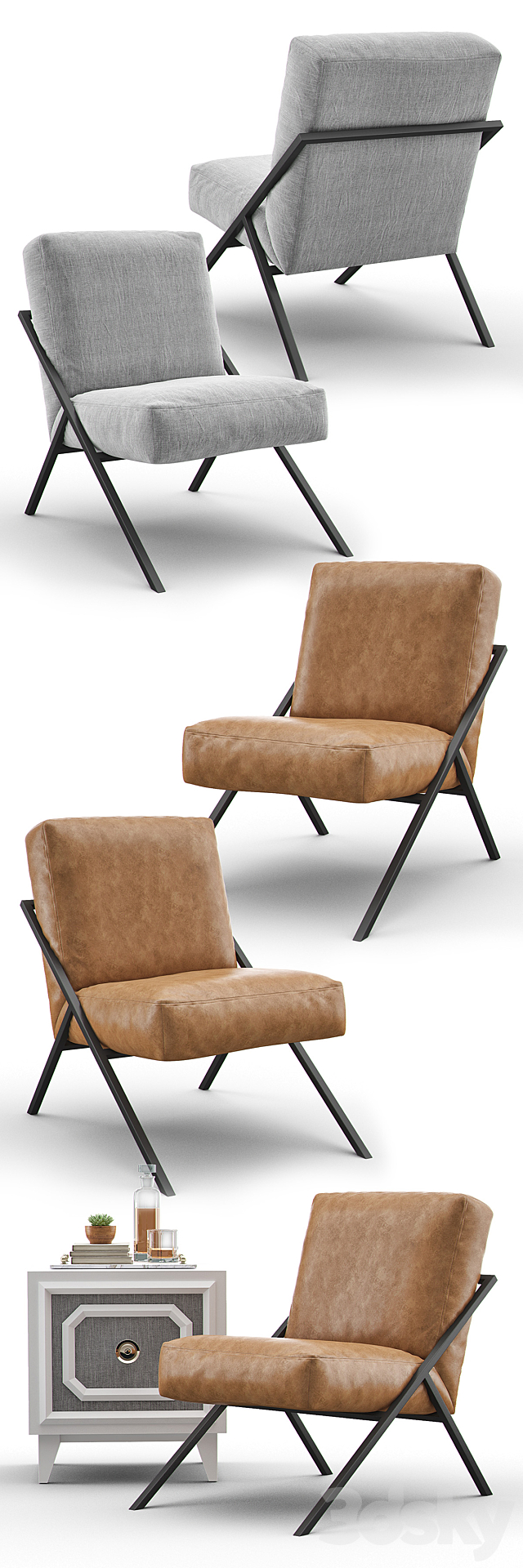 Bowery Chair – Keystone Designer 3DS Max Model - thumbnail 2