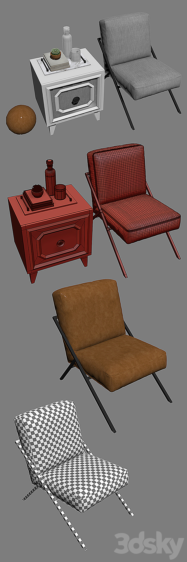 Bowery Chair – Keystone Designer 3DS Max Model - thumbnail 3