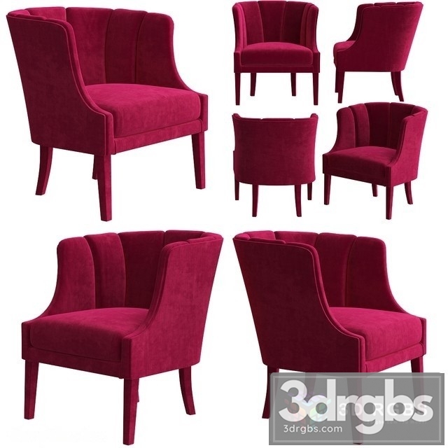 Brabbu Begonia Armchair 3dsmax Download - thumbnail 1