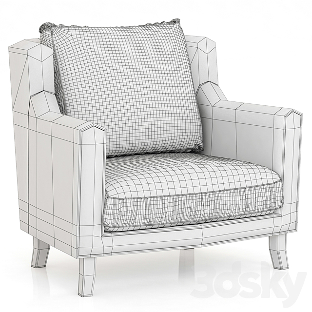 Brabbu COMO ARMCHAIR 3DS Max Model - thumbnail 3