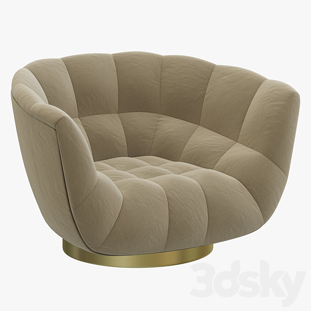 Brabbu Essex armchair 3ds Max - thumbnail 1