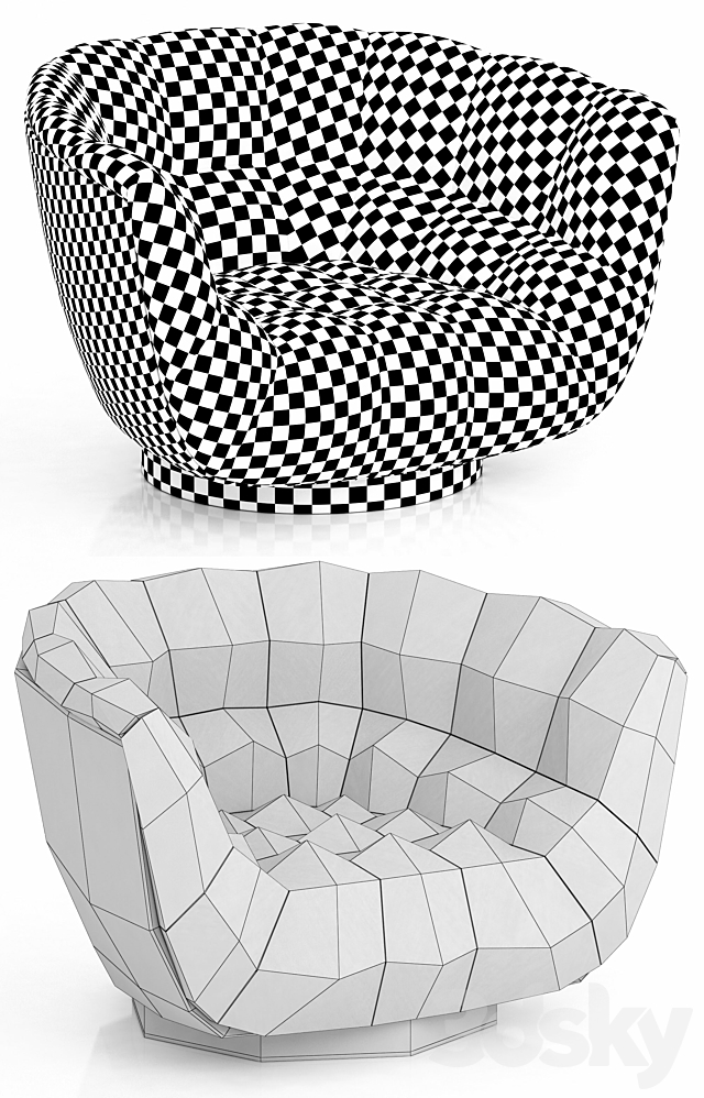 Brabbu Essex armchair 3ds Max - thumbnail 3