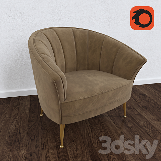 BRABBU – MAYA ARMCHAIR 3DSMax File - thumbnail 1