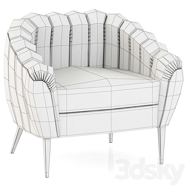 Brabbu Oreas Armchair 3DS Max Model - thumbnail 3