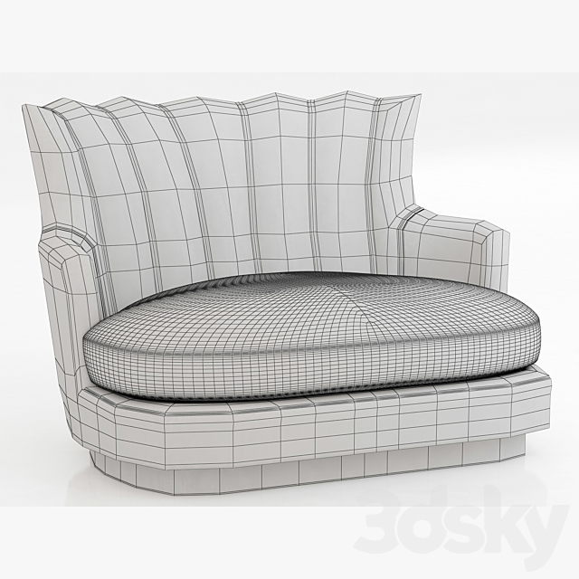 Brabbu Plum Single Sofa 3DSMax File - thumbnail 3