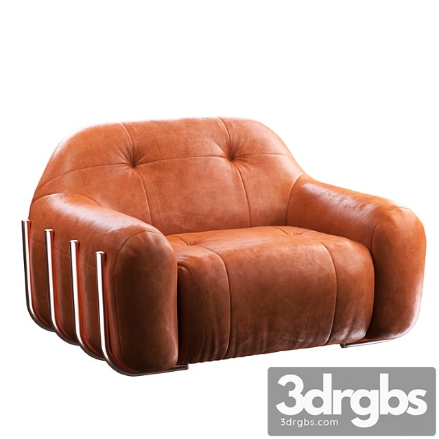 Brace Leather Chair 1 3dsmax Download - thumbnail 1