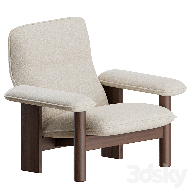 Brasilia Lounge Chair + Ottoman by Menu 3DS Max Model - thumbnail 3